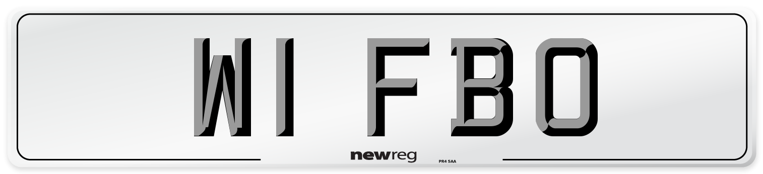 W1 FBO Number Plate from New Reg